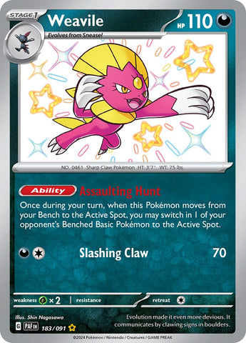 Weavile (183/091) [Scarlet & Violet: Paldean Fates]