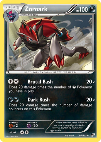 Zoroark (90/113) (Cosmos Holo) (Blister Exclusive) [Black & White: Legendary Treasures]