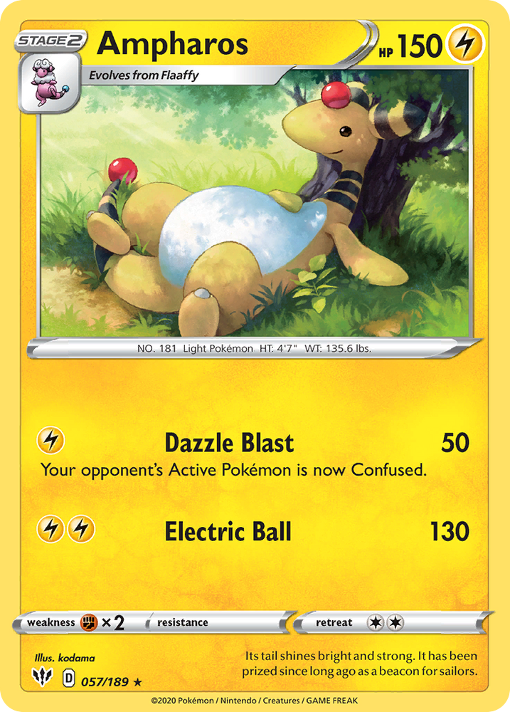 Ampharos (057/189) [Sword & Shield: Darkness Ablaze]