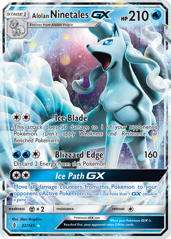 Alolan Ninetales GX (22/145) [Sun & Moon: Guardians Rising]